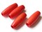 4 2-Inch Long Red Wood Tube Beads Vintage Wooden Large Hole Macrame Beads bR1